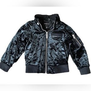 Members Only Girls Black Velvet /Velour Jacket Size 4T